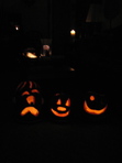 My sons and I have always carved a Jack o lantern. Since Dad is into the fun too, we always have 3 Jacks at our house for Halloween. Here are our masterpieces for Halloween 2008!!