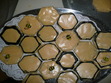 i made these bee hive cookies for my aunts bee themed baby shower. They are so cute!