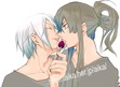 A fanfic pic I found on photobucket of Allen and Kanda from D.Gray-man by Katsura Hoshino. Not sure who the artist of this pic is.