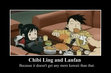 Eating a delicious dinner...