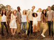 This is a picture of the actors who are playing the Tributes in the Hunger Games movie.