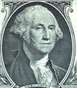 George Washington on the $1 bill.