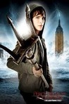 This is a picture of Percy Jackson (Logan Lerman) holding a trident.