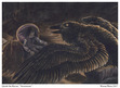 Pic. of Edgar Allen Poe and the famous Raven from his poem the Raven.