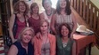 Book club members at Sarah's "Little Bee" evening ... bidding Jane a fond farewell from meetings in person.