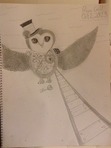 Took me about 4 hours to draw this not really sure though because I didn't check the time. I was thinking about what to draw while trying to sleep and thought of steampunk owl so right then I searched for some ideas on the steampunk owls and I attached a few pictures together to make this.