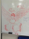 This is a rushed drawing of an fallen angel I made with markers at school last year