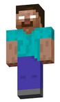 This is Herobrine, he is the Minecraft ghost. It is said that he roams around you rarely ever see him. There are videos of people seeing him. 