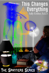 Dr. Clara Branon, Ph.D., first meets the 5 alien holos in her bedroom. Cover art by Willowraven.