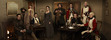 Abraham Woodhull (Jamie Bell), Caleb (Daniel Henshall), Mary Woodhull (Meegan Warner), Ben Talmadge (Seth Numrich), Anna Strong (Heather Lind), Robert Rogers (Angus Macfadyen), Judge Woodhull (Kevin McNally), Captain Simcoe (Samuel Roukin) and Major Hewlett (Burn Gorman)

Photo Credit: Frank Ockenfels 3/AMC