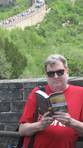 Reading a great book,"Not in Time".