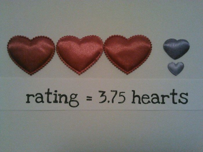 3.75 hearts rating
