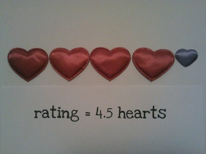 4.5 hearts rating