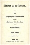 This is the cover of an earlier copy of 'Christ And The Caesars' by Bruno Bauer. Bauer was the first well-known scholar to have identified the Roman authorship of the New Testament texts. He correctly wrote of Seneca's involvement in the creation of the New Testament gospels.