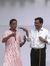 Humayun Ahmed with a magician at Nuhash Polli