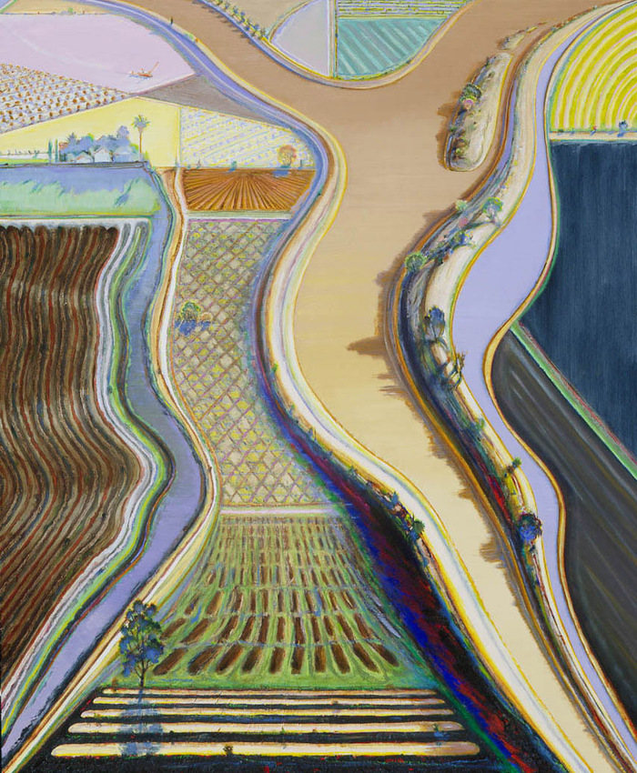 Photos of Wayne Thiebaud Brown River