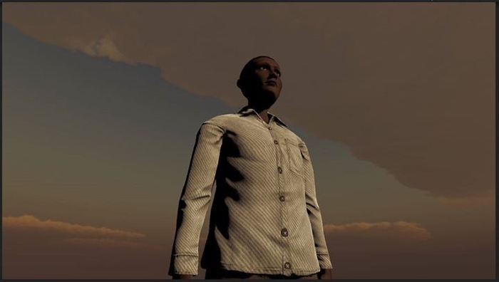 Character Santos from horror game in progress Home in Time for Dinner