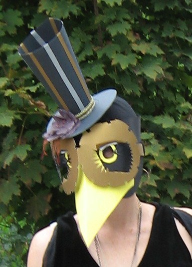 steampunk blackbird mask inspired by <Paper Mask Making</i>