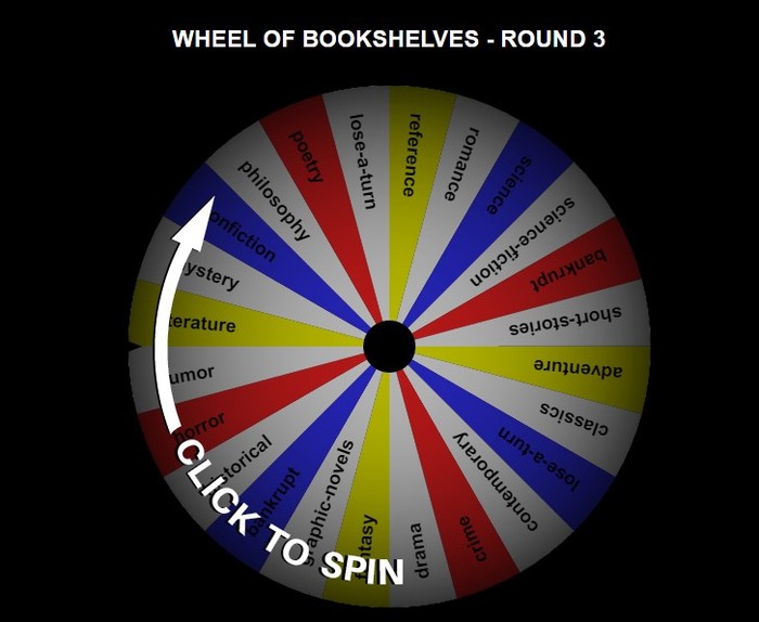 Pick-a-Shelf - Wheel of Bookshelves (2018): Round 3: Wheel of ...