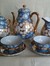 BLUE & GOLD BONE CHINA TEA SERVICE  CIRCA 1888