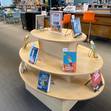 Display full of award winning books in the ILC!