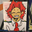 This is a picture of Kirishima that I painted! Hope you like it!