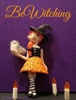 This is a little witch I created with polymer clay! Isn't she pretty? :D
