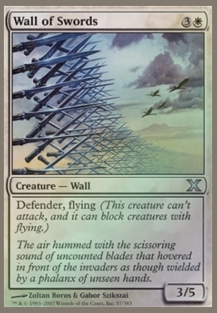 A barrier of swords