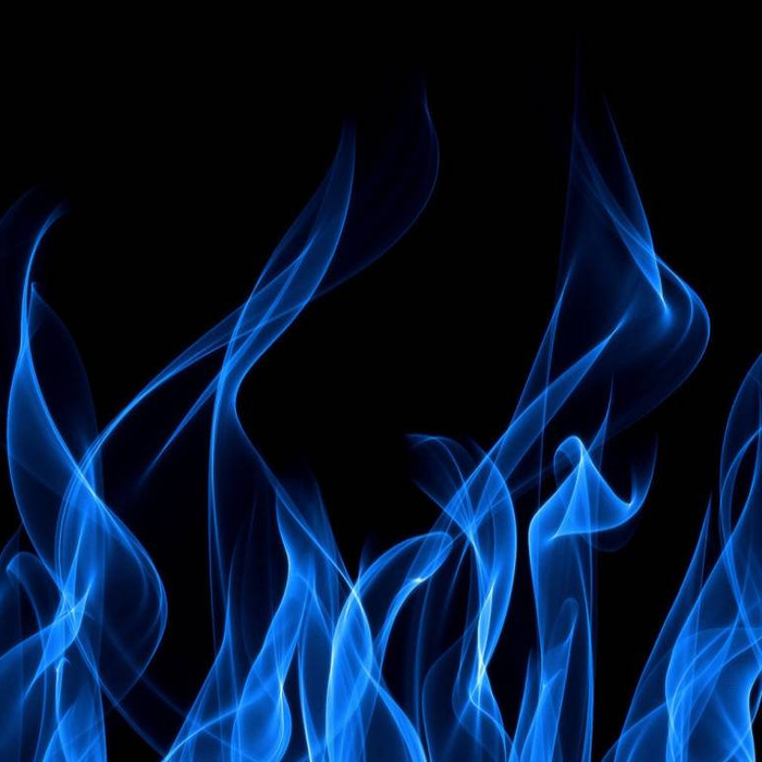 blue flames