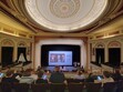 Inside the theater before the event began.