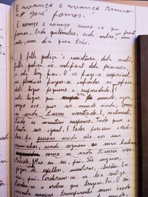 Manuscrito de Morreste-me - José Luís Peixoto para Gil Gonçalves Mota