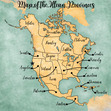 a map of the Illean provinces. the star in Angeles is the location of the royal's castle.