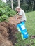 shoveling horse poop