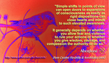 Simple shifts in points of view can open doors to expansions of consciousness as easily