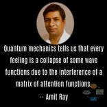 Quantum mechanics tells us that every feeling is a collapse of some wave functions due