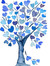Blue Heart Tree Romance