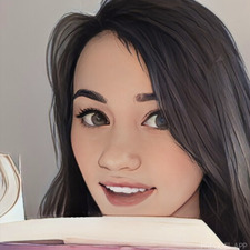 Brunette with Books