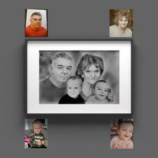 Familienportrait Zeichnen  Lassen
