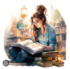 Just a girl reading in the corner