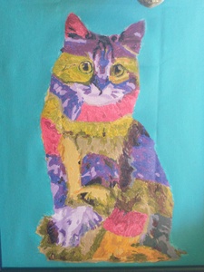 CatOnABlueBackground