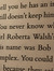 Roberta...
