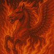 Pegasus in Fire