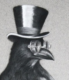 Crow with Top Hat