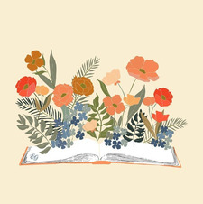 Toni with her nose stuck in a book