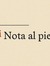 Nota Pie