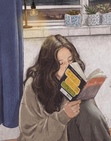 Hermit with books