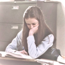 Marta!! (studying)
