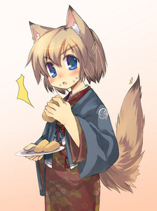 誉め狐娘
