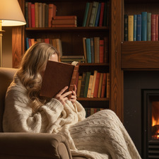 Lyn with the never ending book shelf